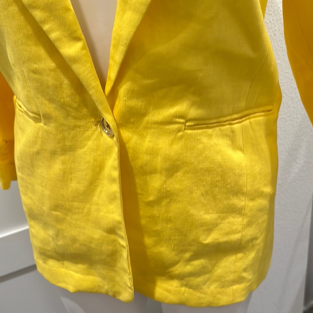 MICHAEL Michael Kors Yellow Linen Blazer - Picture 2 of 16